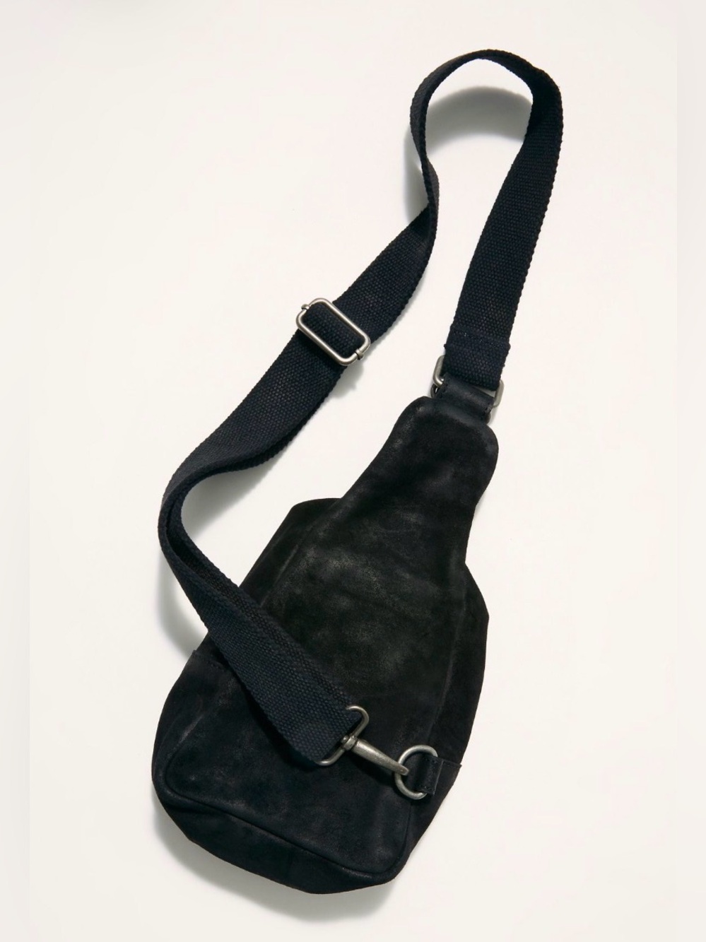 Free People Hudson Suede Sling Bag in Black - Picture 4 of 11